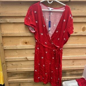 POPSUGAR Scarlet Floral Wrap Midi Dress